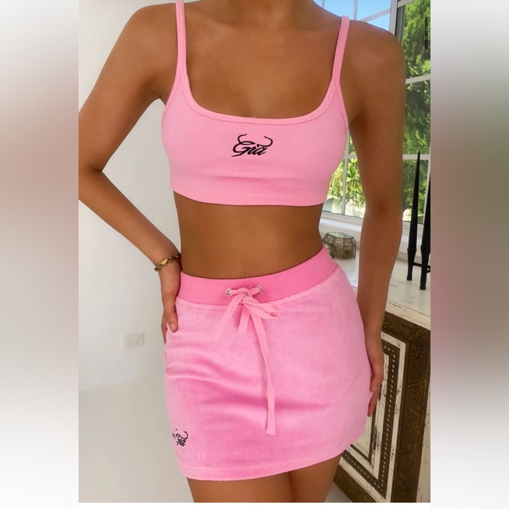 I am Gia terry mini skirt
